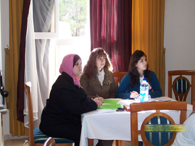 Trainee Fimi Kurkjian (right) - Trainee Roula  Sakakini (middle) - Trainee Eeman  Hairan (left)