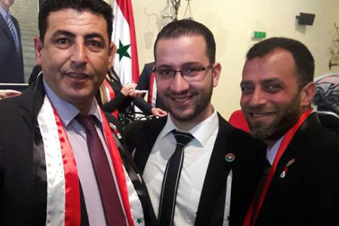المدرب عبد الستار السيد والمدرب زياد الوتار مشاركين في الحفل