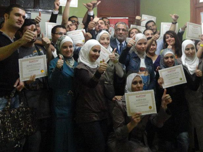 سوريا - دمشق: تحقيق الأهداف في دورة المميزين ضمن دورة دبلوم البرمجة اللغوية العصبية للمدرب محمد عزام القاسم 