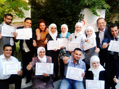 سوريا - دمشق: اختتام دروة مميزة  في "إدارة المشاريع"  للمدربة لينا ديب