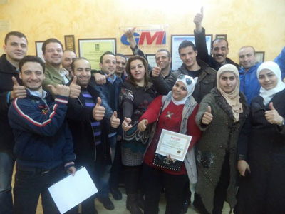 سورية - دمشق: اختتام  دورة إدارة المشروعات الصغيرة مع المدرب أول لينا ديب