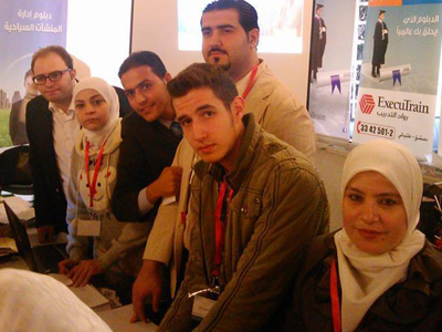 سوريا - دمشق : حضور المدرب طارق السعدي فعاليات معرض شباب لينك 