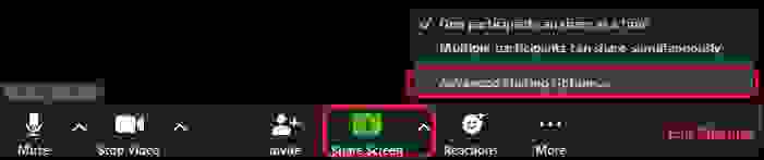 خيارات المشاركة المتقدمة خيارات المشاركة المتقدمة