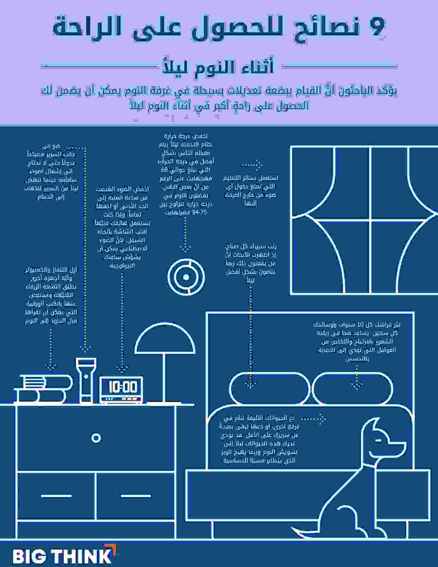 9 نصائح للحصول على الراحة أثناء النوم ليلاً 9 نصائح للحصول على الراحة أثناء النوم ليلاً